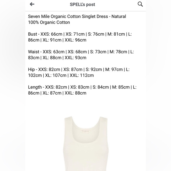 Spell 7 mile organic Cotton Singlet Dress - Picture 5 of 8